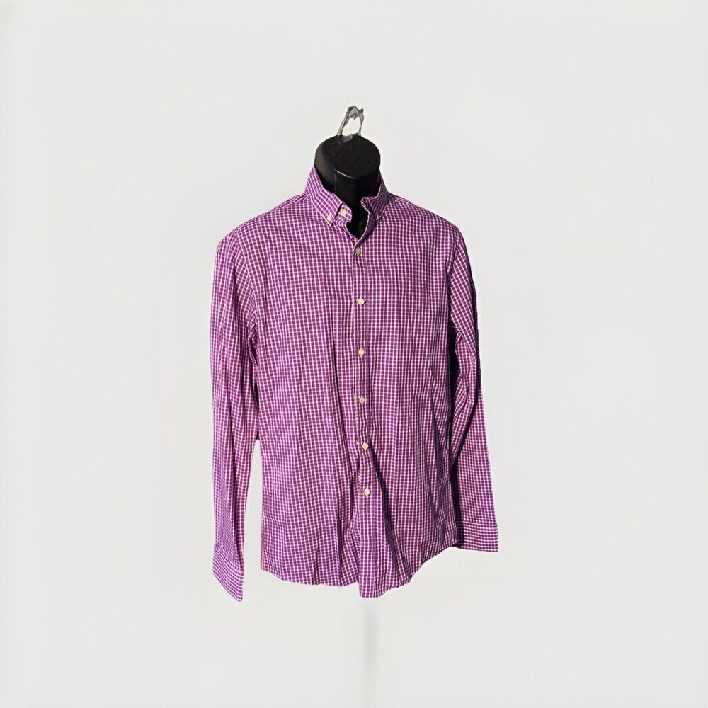 BAR III Mens Purple Long Sleeve Slim Button Down‎ Stretch Shirt M 15/15.5
